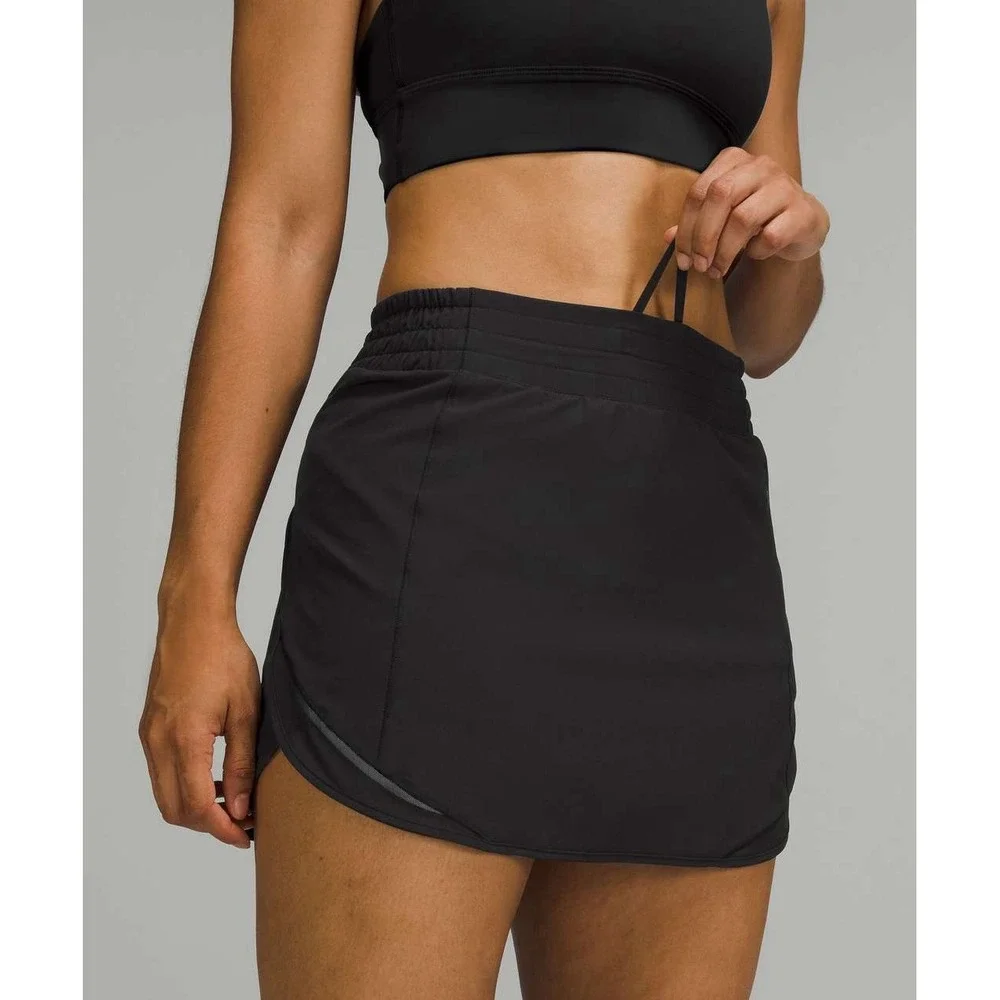 2PC- Lululemon Hotty Hot High-Rise Skirt Black +Align High-Rise Crop Legging 24